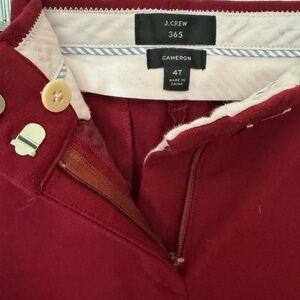 J. Crew Red Trousers